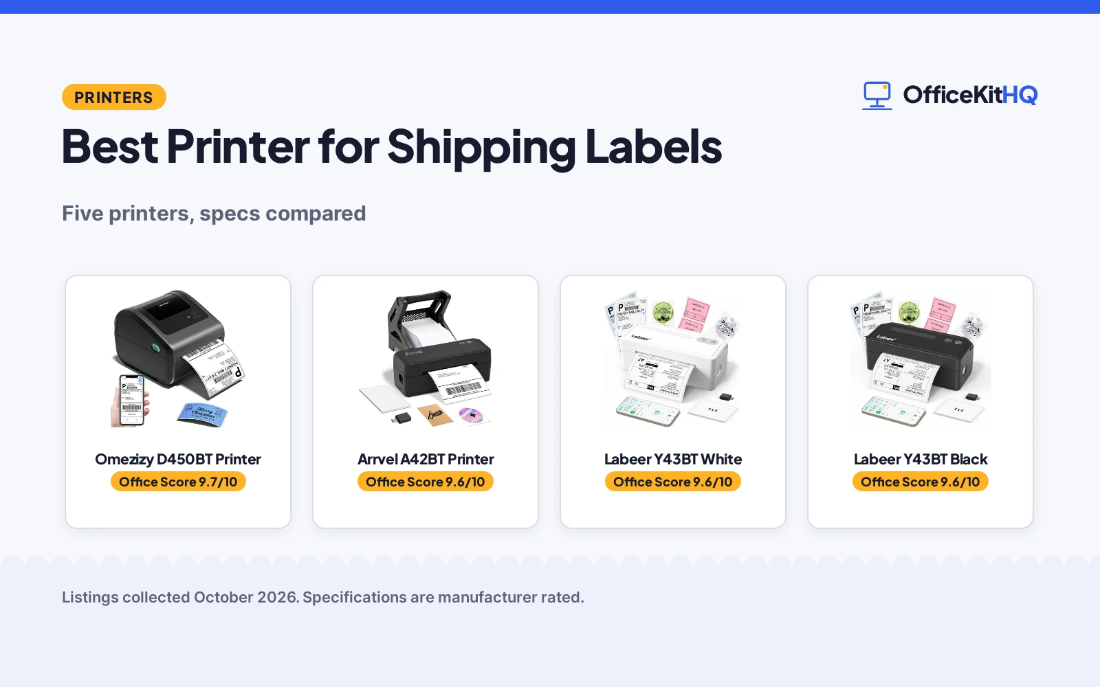 Best Printer for Shipping Labels (2026): 5 Picks Compared