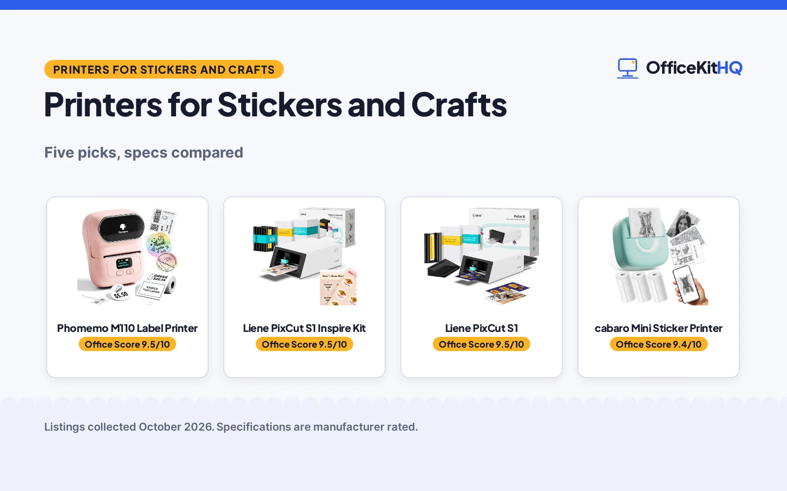 Best Printer for Stickers and Crafts (2026): 5 Compared