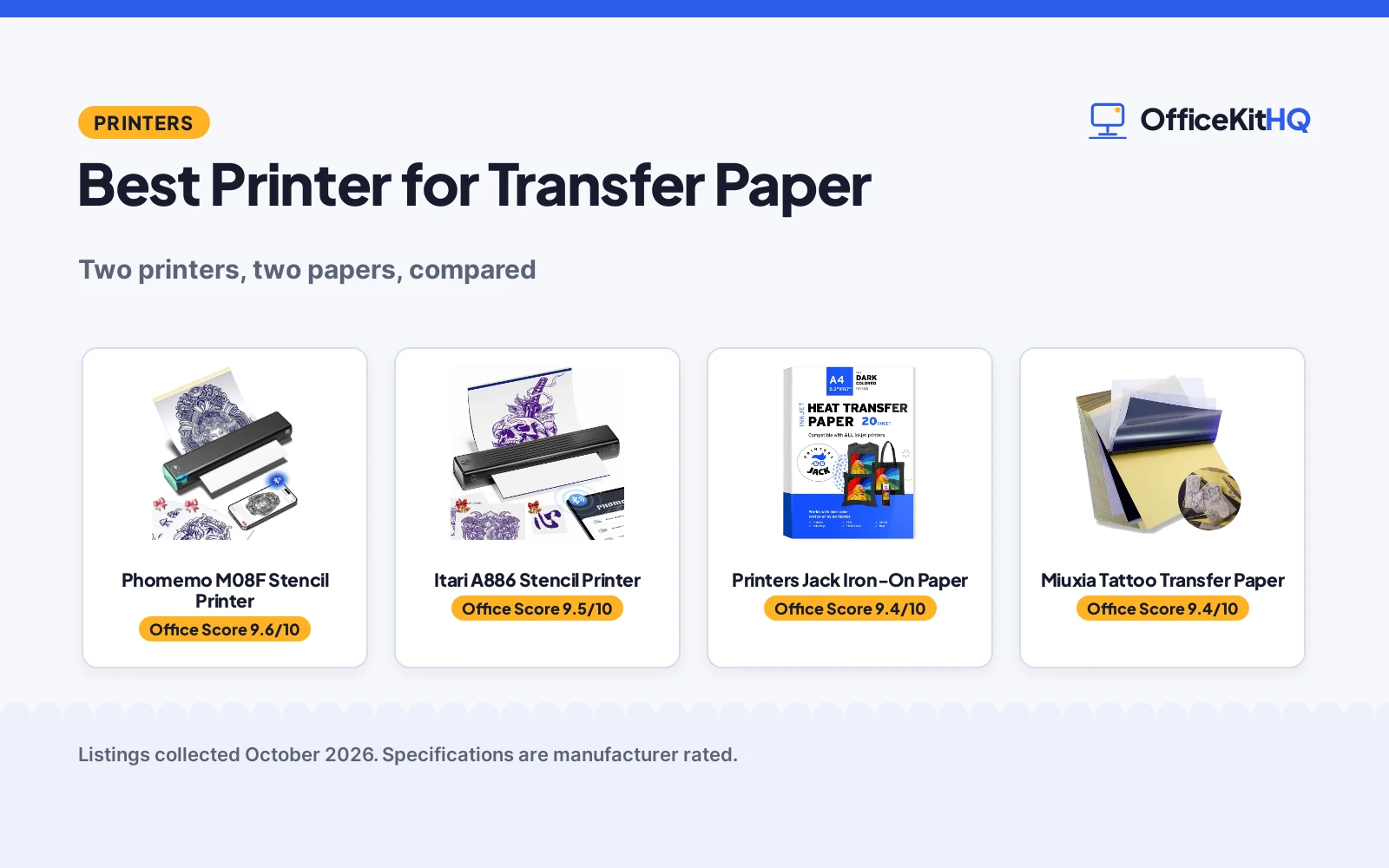 Best Printer for Transfer Paper (2026): 4 Compared