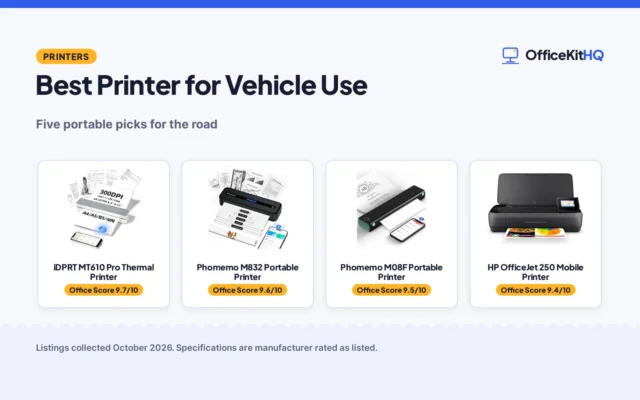 Best Printer for Vehicle Use (2026): 5 Portable Picks Compared