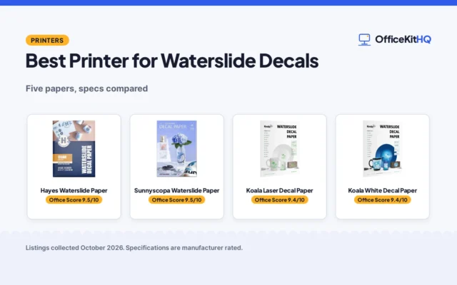Best Printer for Waterslide Decals (2026): 5 Papers Compared