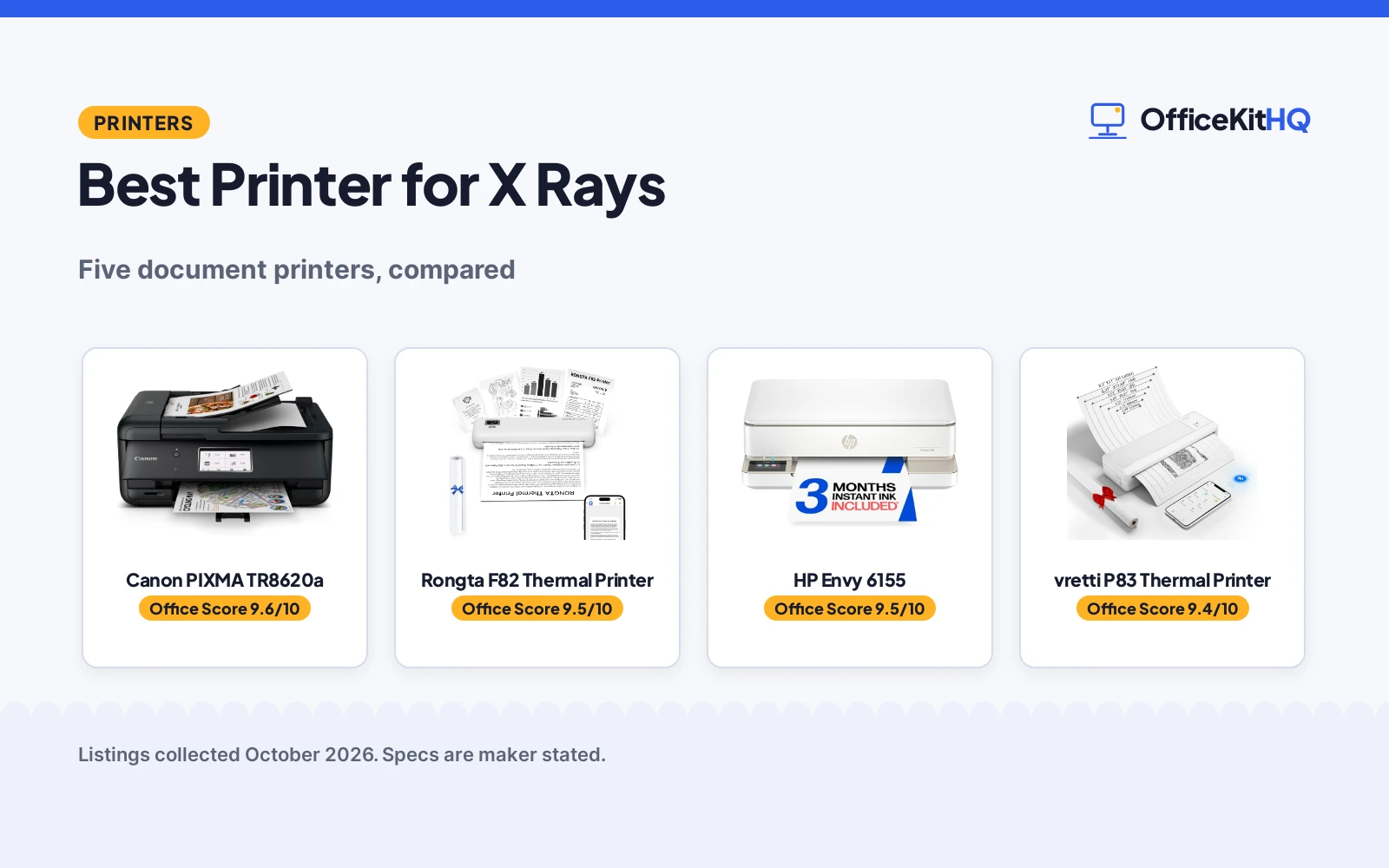 Best Printer for X Rays (2026): 5 Picks for Documents