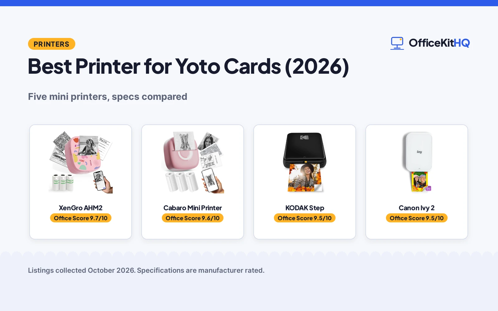Best Printer for Yoto Cards (2026): 5 Compared