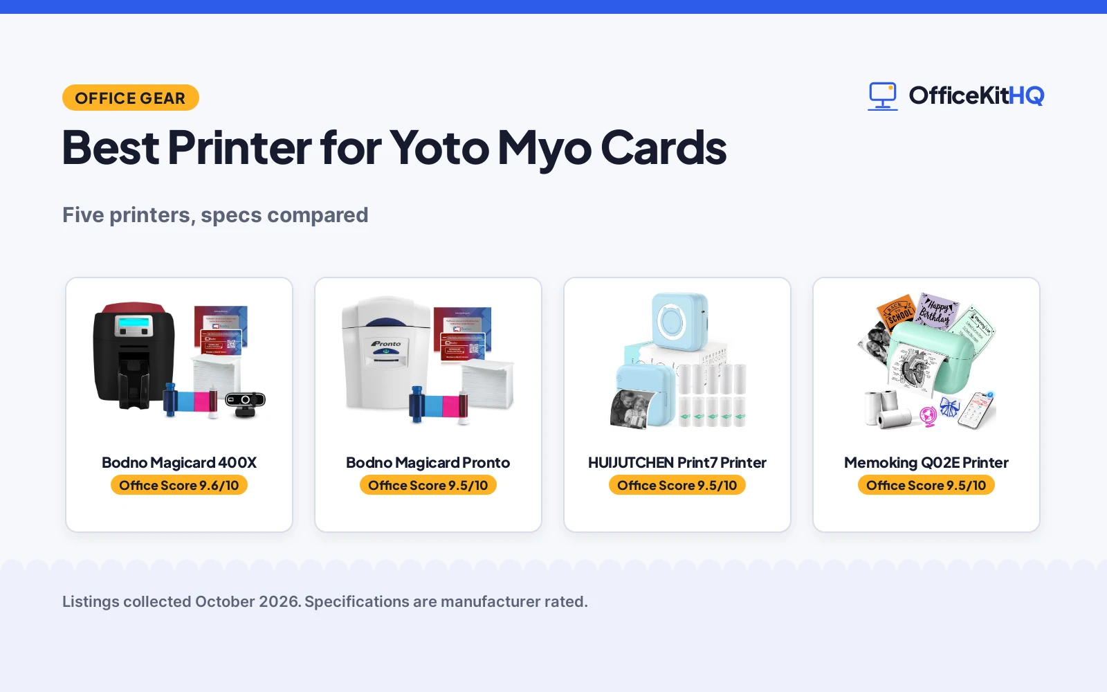 Best Printer for Yoto Myo Cards (2026): 5 Compared