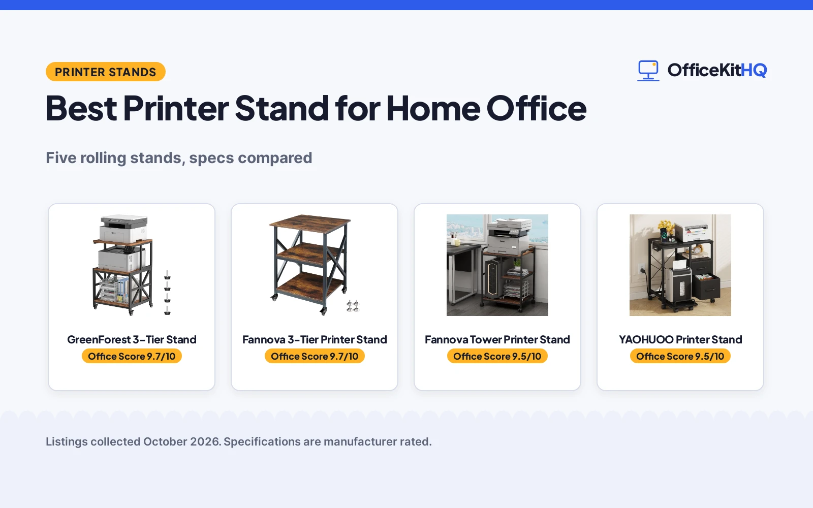 Best Printer Stand for Home Office (2026): 5 Stands Compared