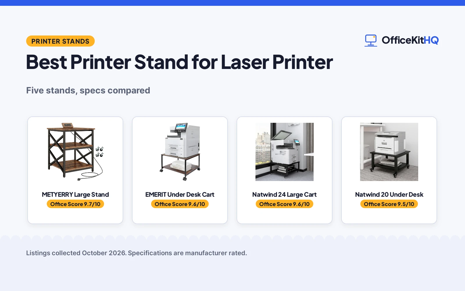 Best Printer Stand for Laser Printer (2026): 5 Stands Compared
