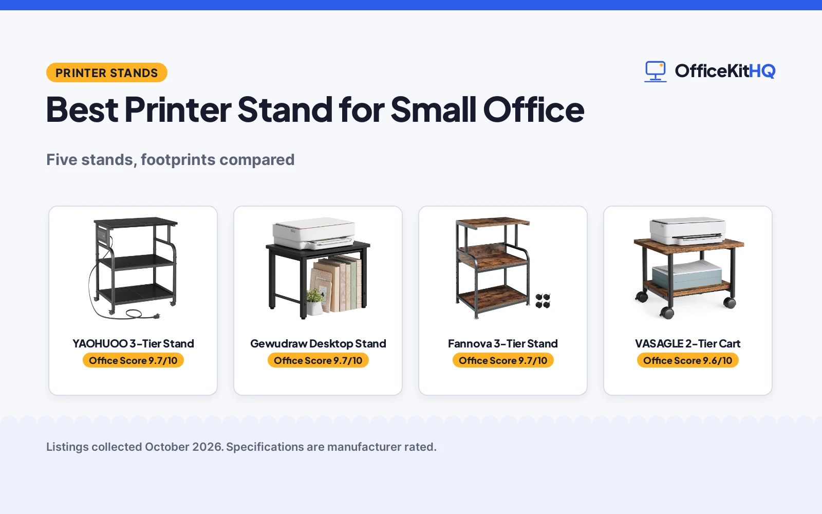 Best Printer Stand for Small Office (2026): 5 Compared
