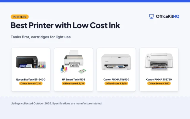 Best Printer with Low Cost Ink (2026): 4 Compared