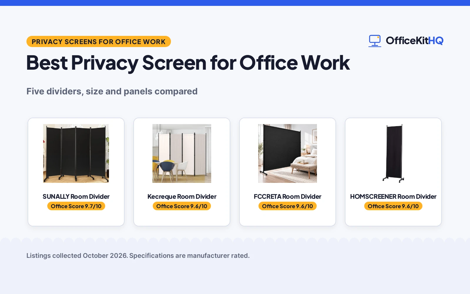 Best Privacy Screen for Office Work (2026): 5 Picks Compared