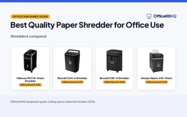 Best Quality Paper Shredder for Office Use (2026): 5 Compared