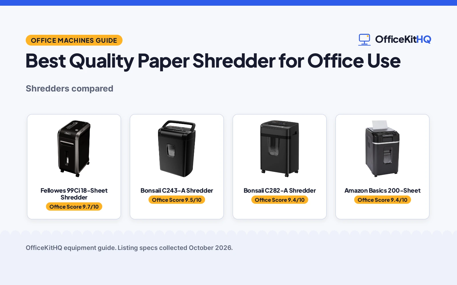 Best Quality Paper Shredder for Office Use (2026): 5 Compared
