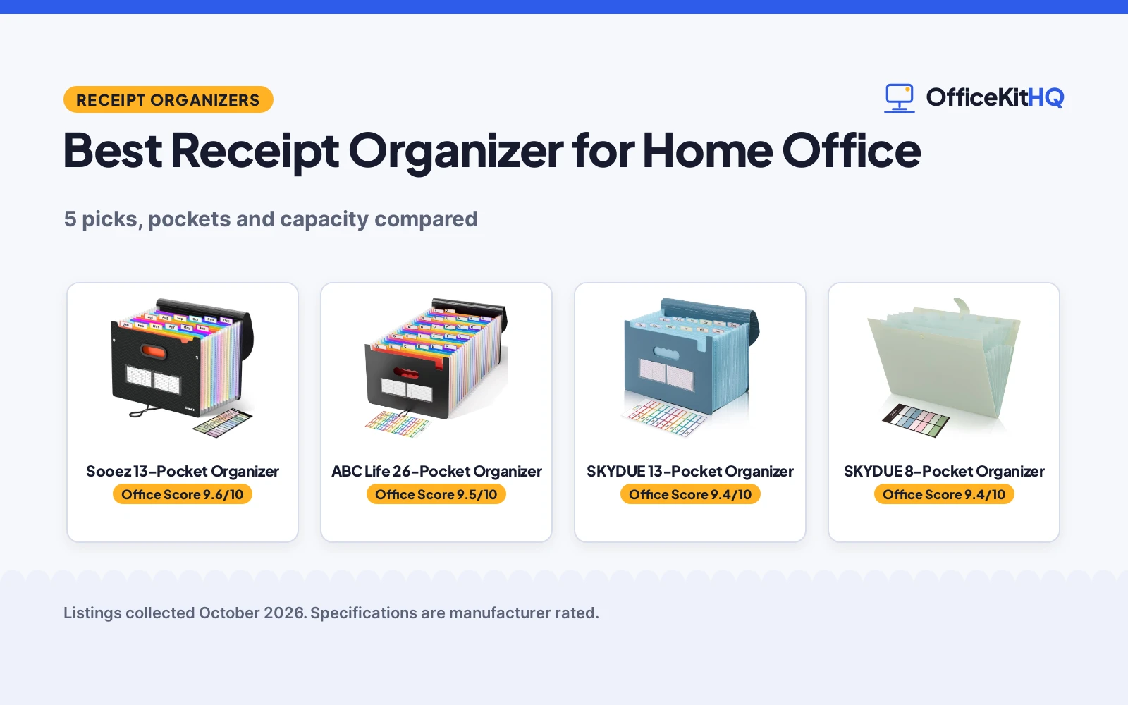 Best Receipt Organizer for Home Office (2026): 5 Compared