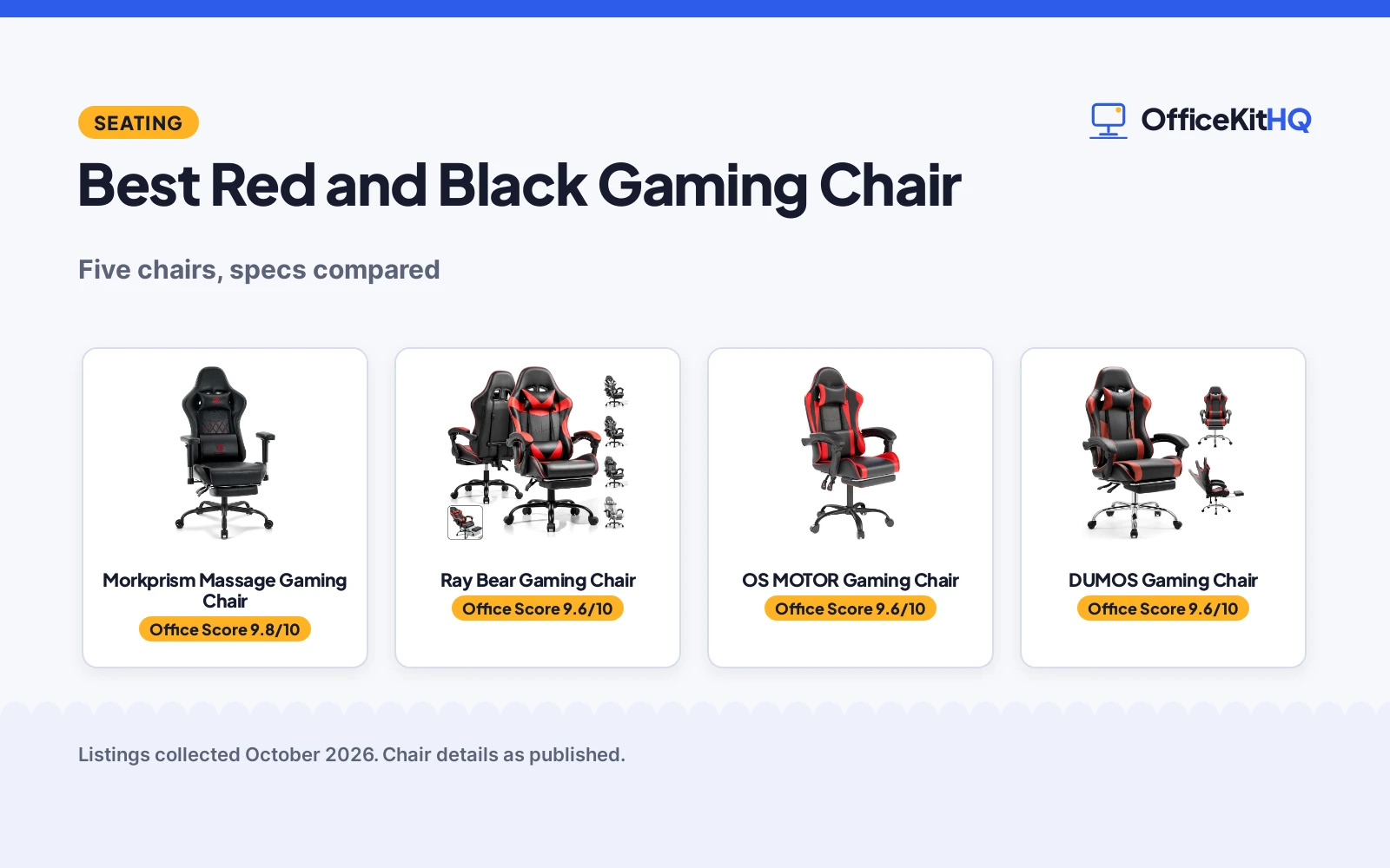 Best Red and Black Gaming Chair (2026): 5 Compared