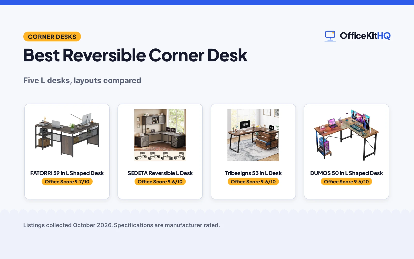 Best Reversible Corner Desk (2026): 5 Picks Compared