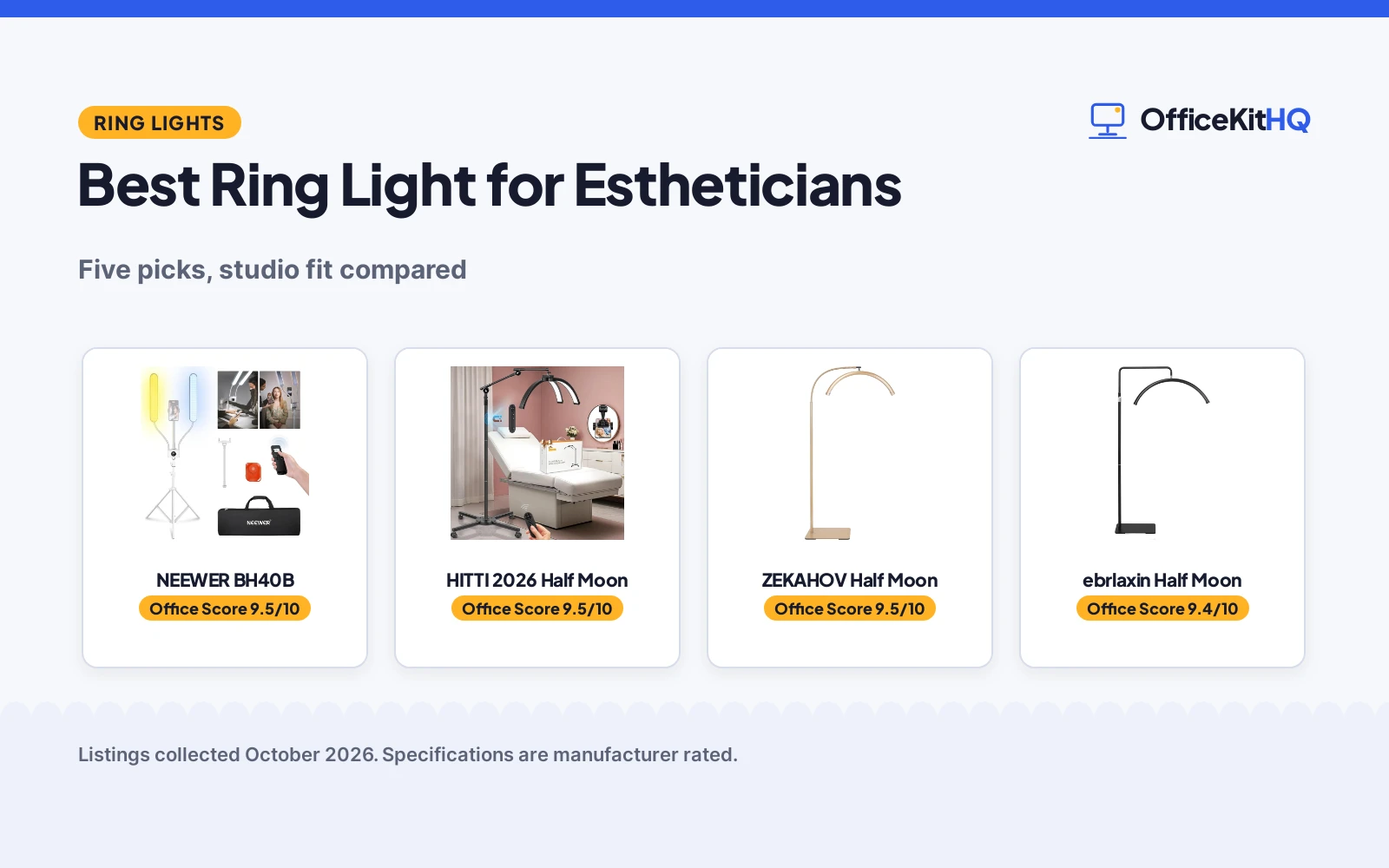 Best Ring Light for Estheticians (2026): 5 Picks