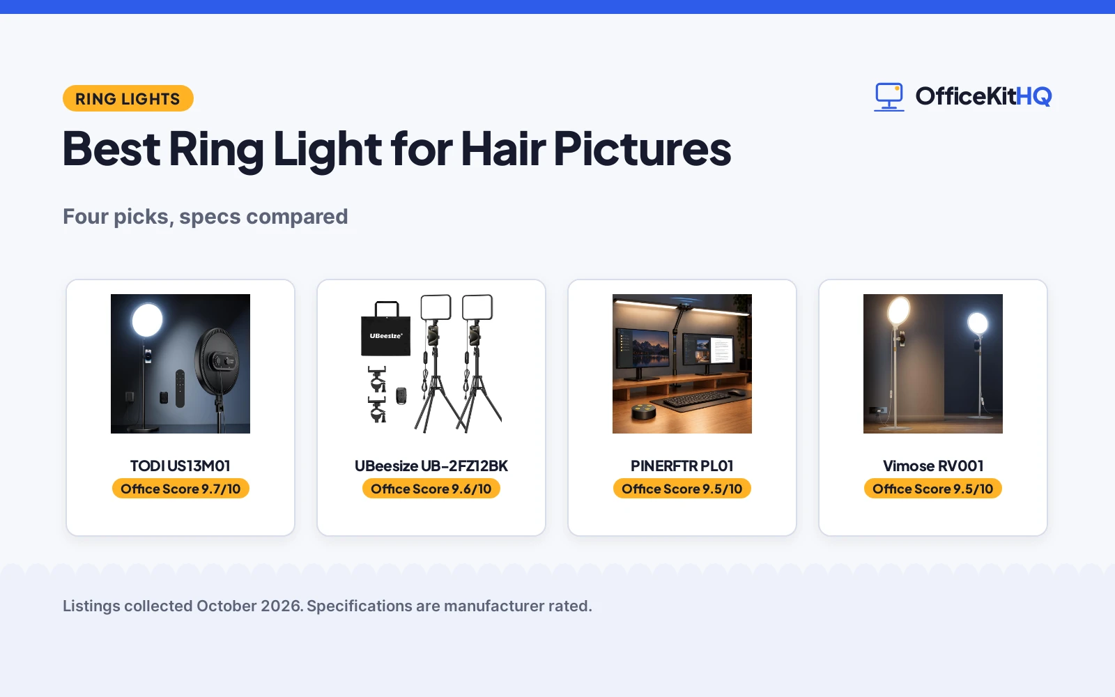 Best Ring Light for Hair Pictures (2026): 4 Compared
