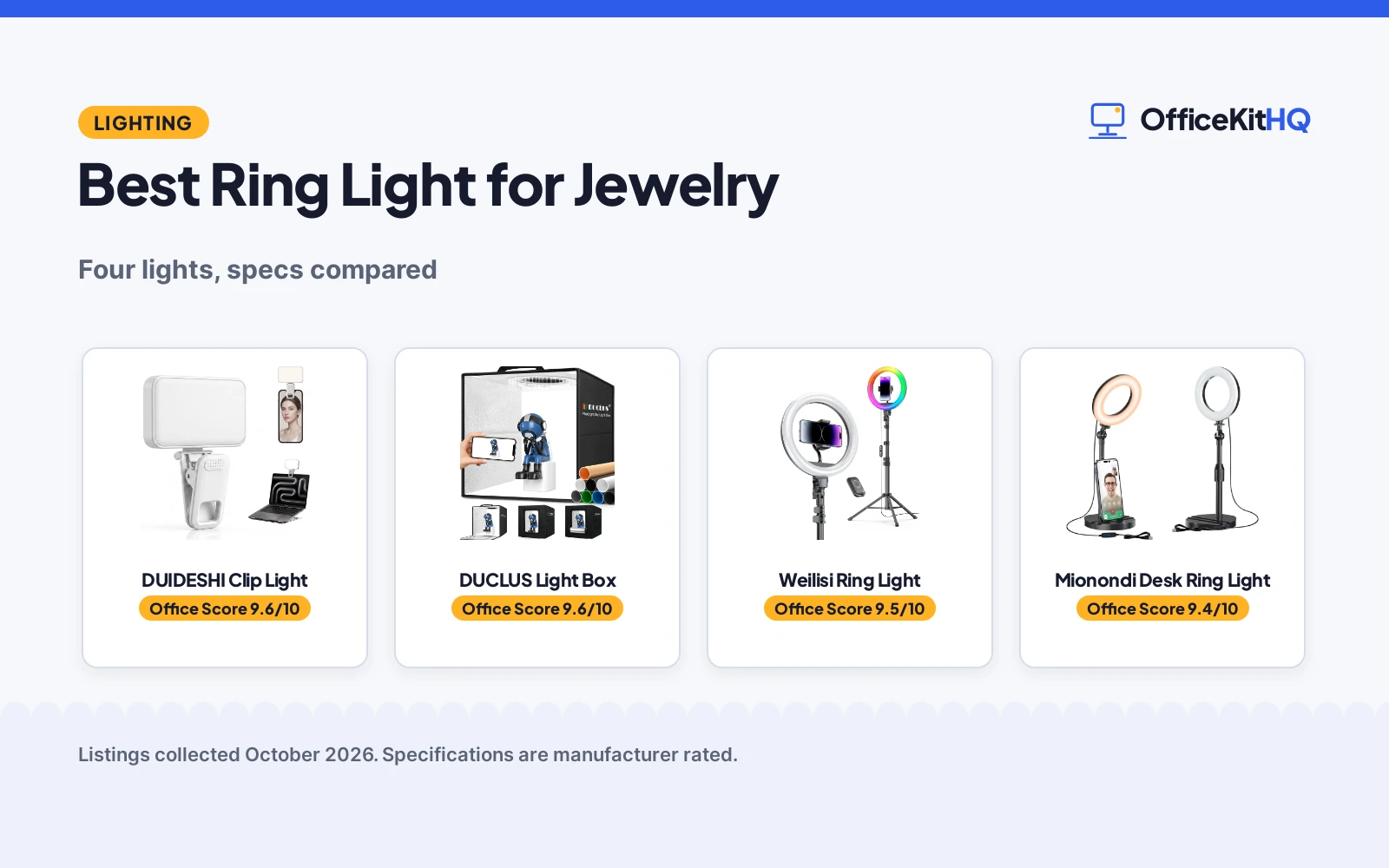 Best Ring Light for Jewelry (2026): 4 Compared