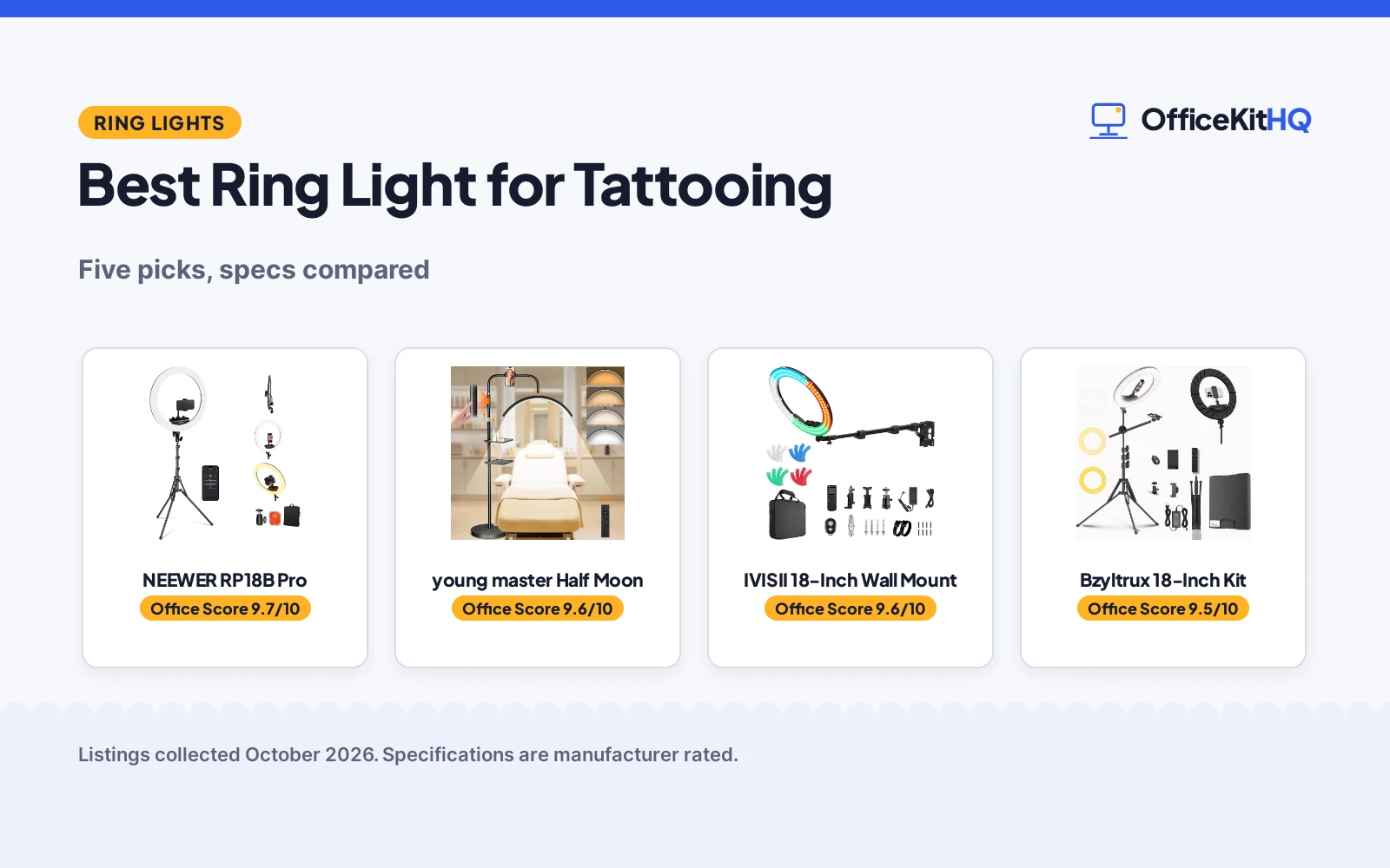 Best Ring Light for Tattooing (2026): 5 Compared