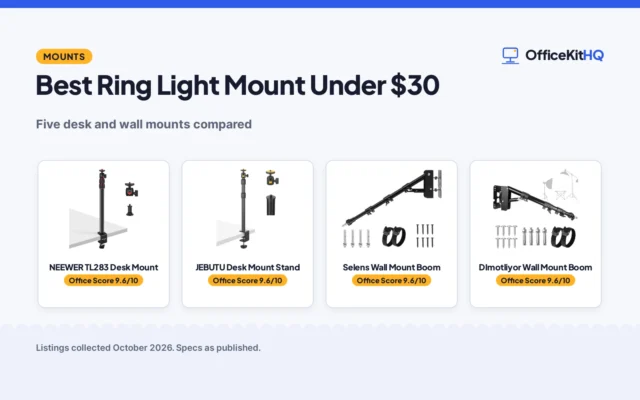 Best Ring Light Mount Under $30 (2026): 5 Compared