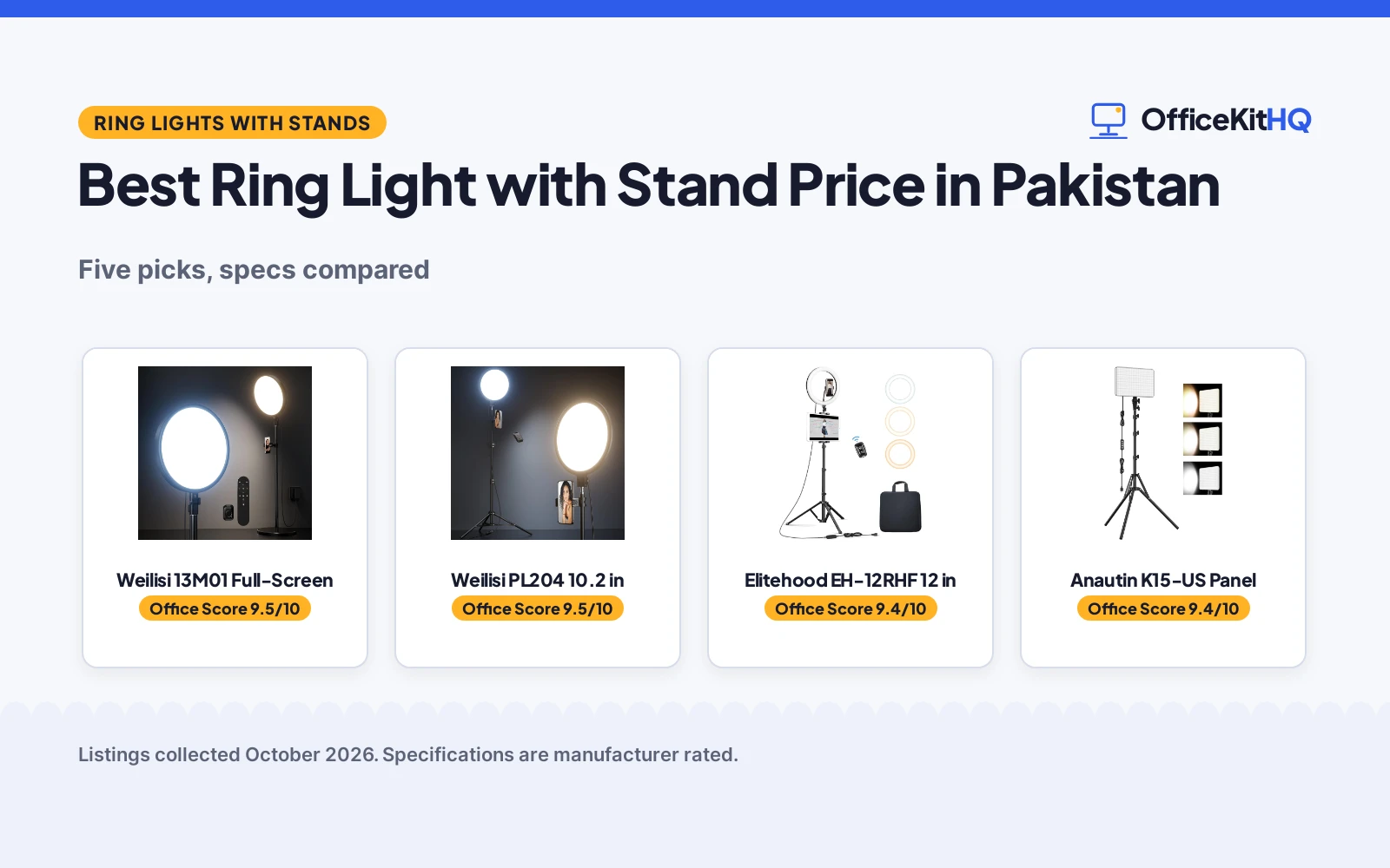 Best Ring Light with Stand Price in Pakistan (2026)