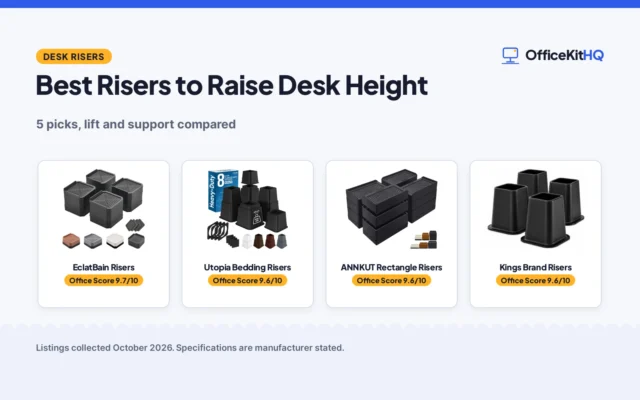 Best Risers to Raise Desk Height (2026): 5 Picks Compared