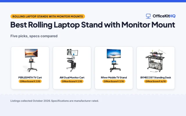 Best Rolling Laptop Stand with Monitor Mount (2026): 5 Compared