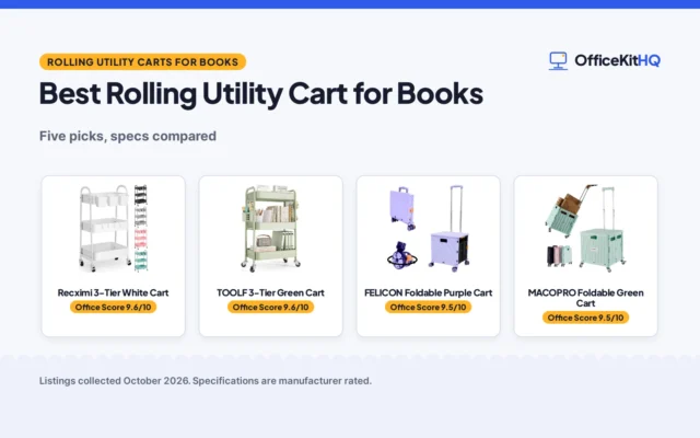Best Rolling Utility Cart for Books (2026): 5 Picks Compared