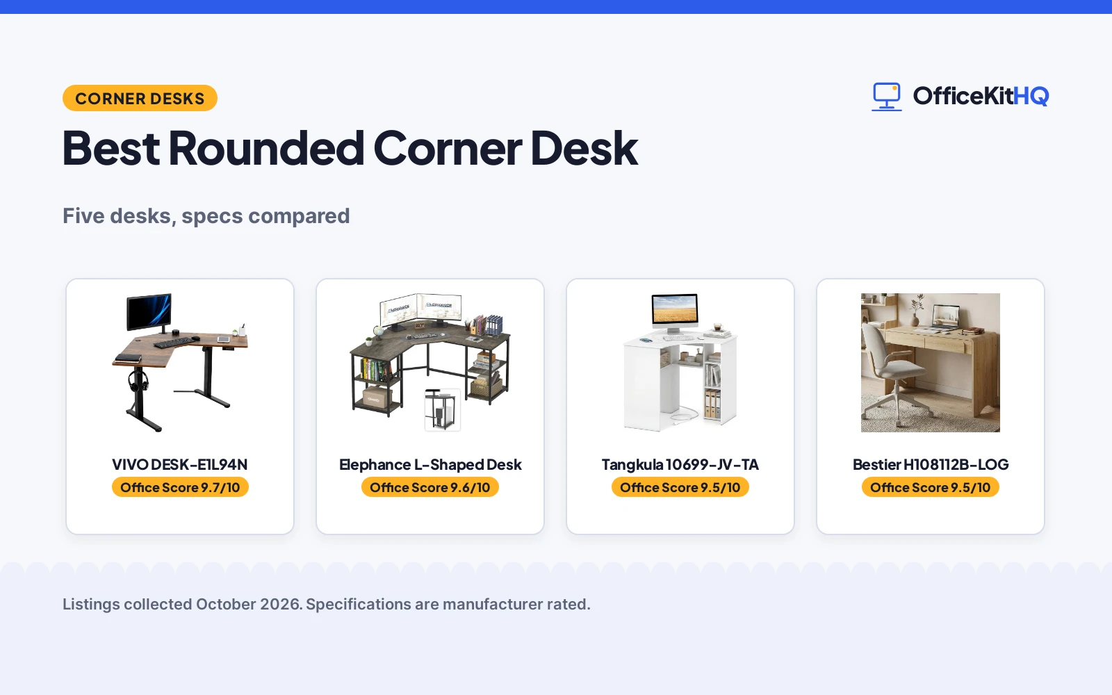 Best Rounded Corner Desk (2026): 5 Desks Compared