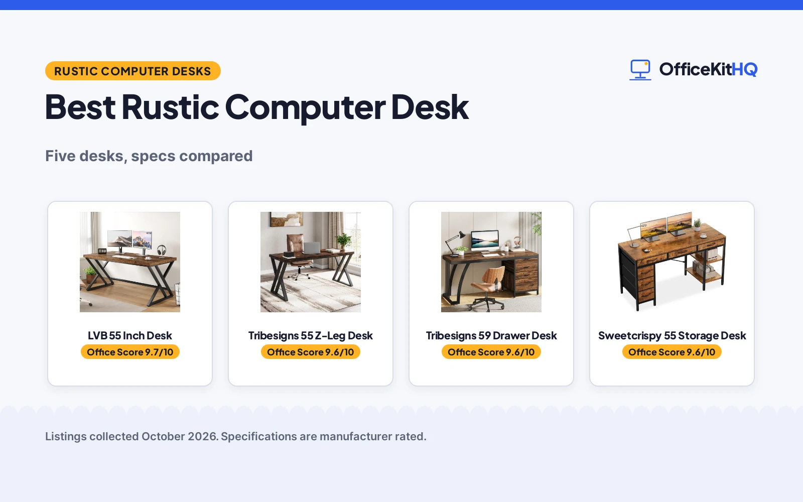 Best Rustic Computer Desk (2026): 5 Picks Compared