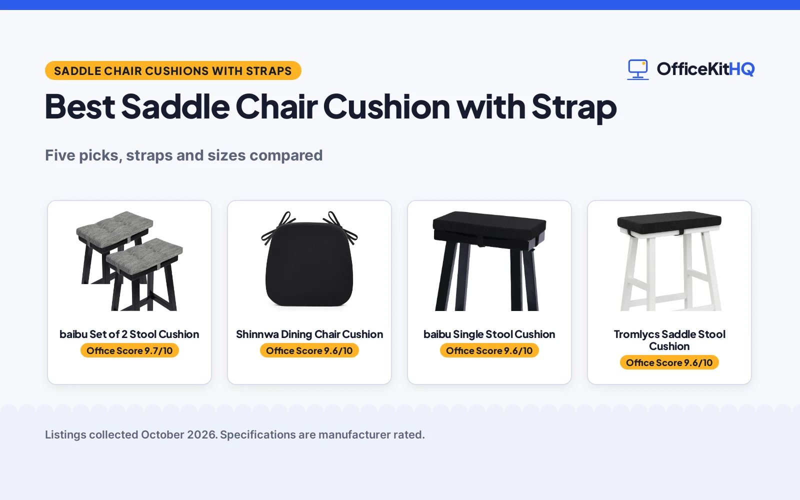 Best Saddle Chair Cushion with Strap (2026): 5 Picks Compared