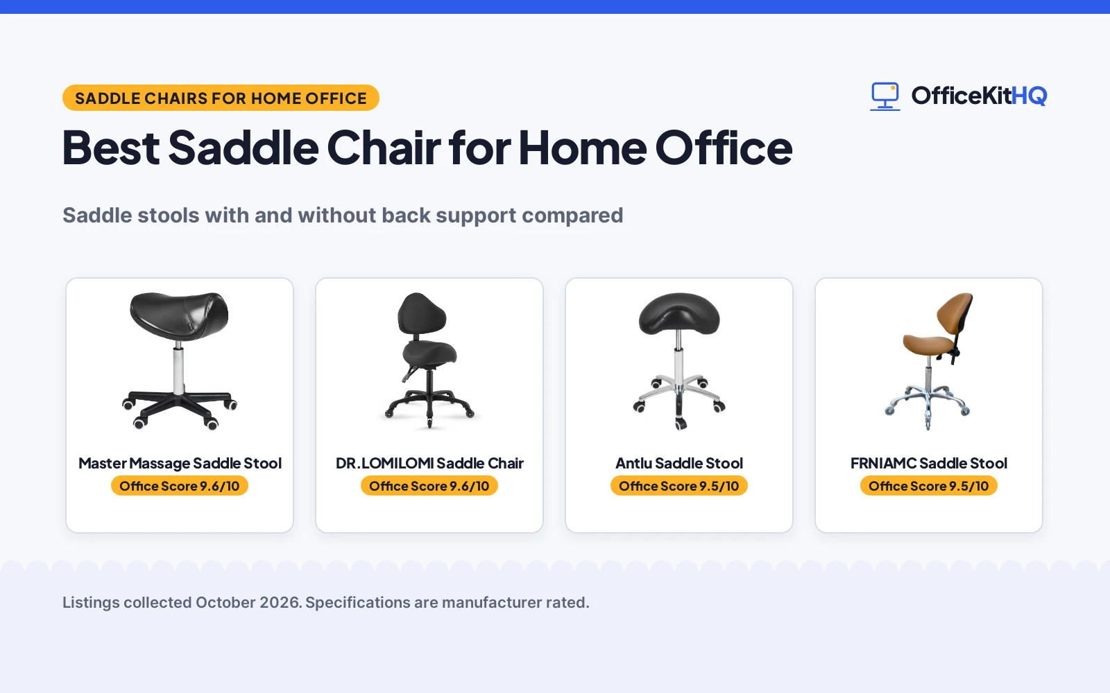 Best Saddle Chair for Home Office (2026): 4 Compared