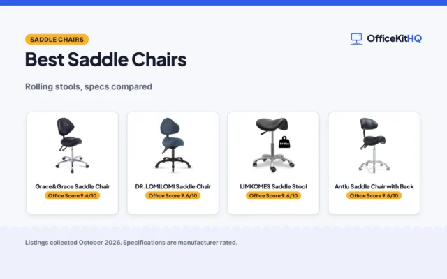 Best Saddle Chairs (2026): 5 Rolling Picks Compared