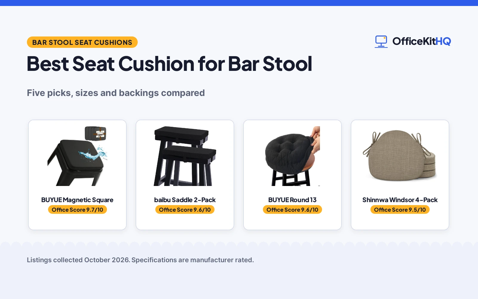Best Seat Cushion for Bar Stool (2026): 5 Picks Compared