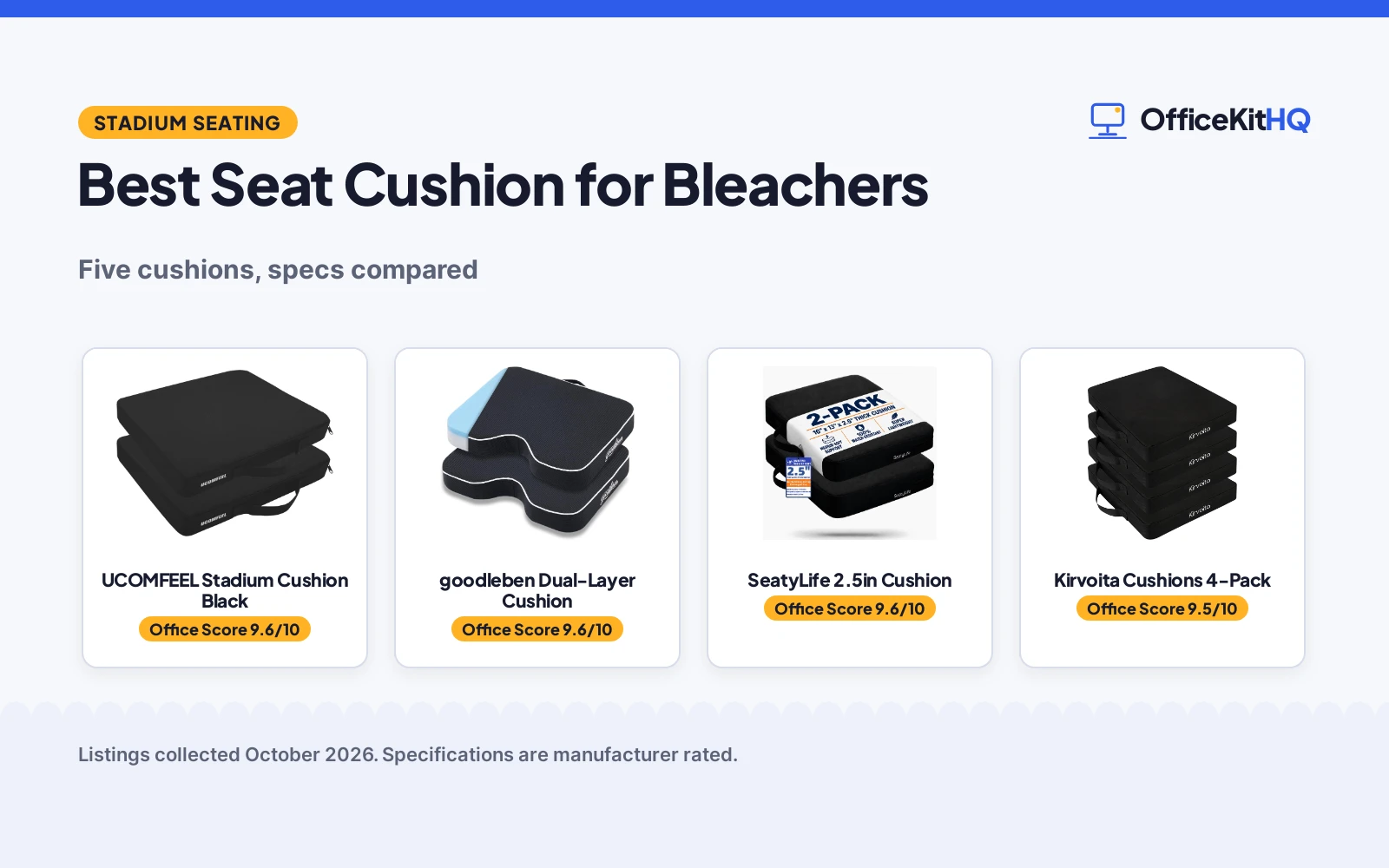 Best Seat Cushion for Bleachers (2026): 5 Compared