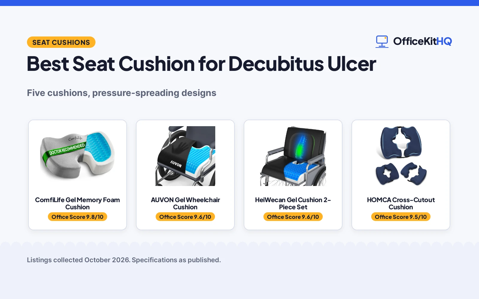 Best Seat Cushion for Decubitus Ulcer (2026): 5 Compared