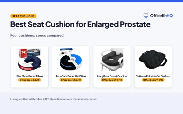 Best Seat Cushion for Enlarged Prostate (2026): 4 Compared