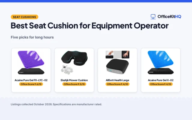 Best Seat Cushion for Equipment Operator (2026): 5 Compared