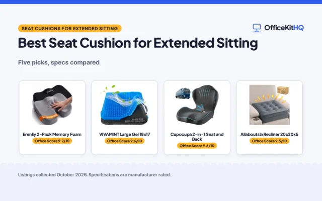 Best Seat Cushion for Extended Sitting: 5 Compared