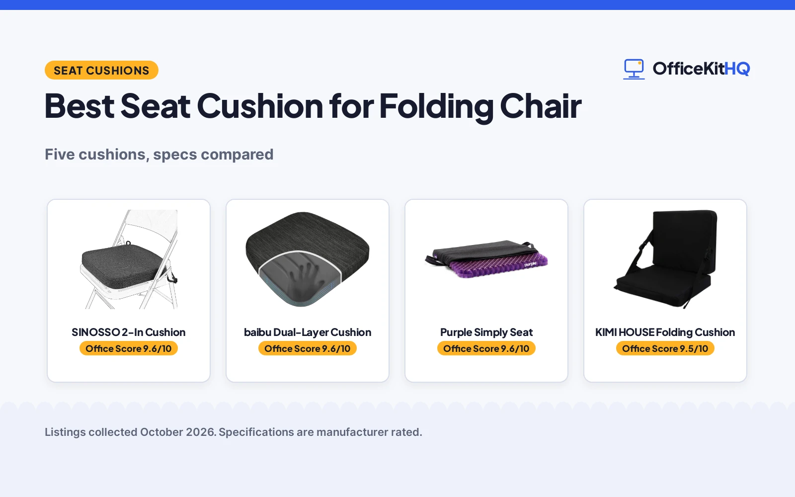 Best Seat Cushion for Folding Chair (2026): 5 Compared