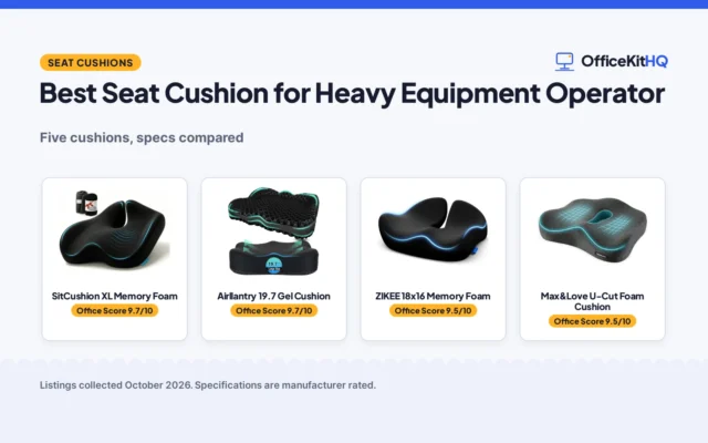 Best Seat Cushion for Heavy Equipment Operator (2026): 5 Compared