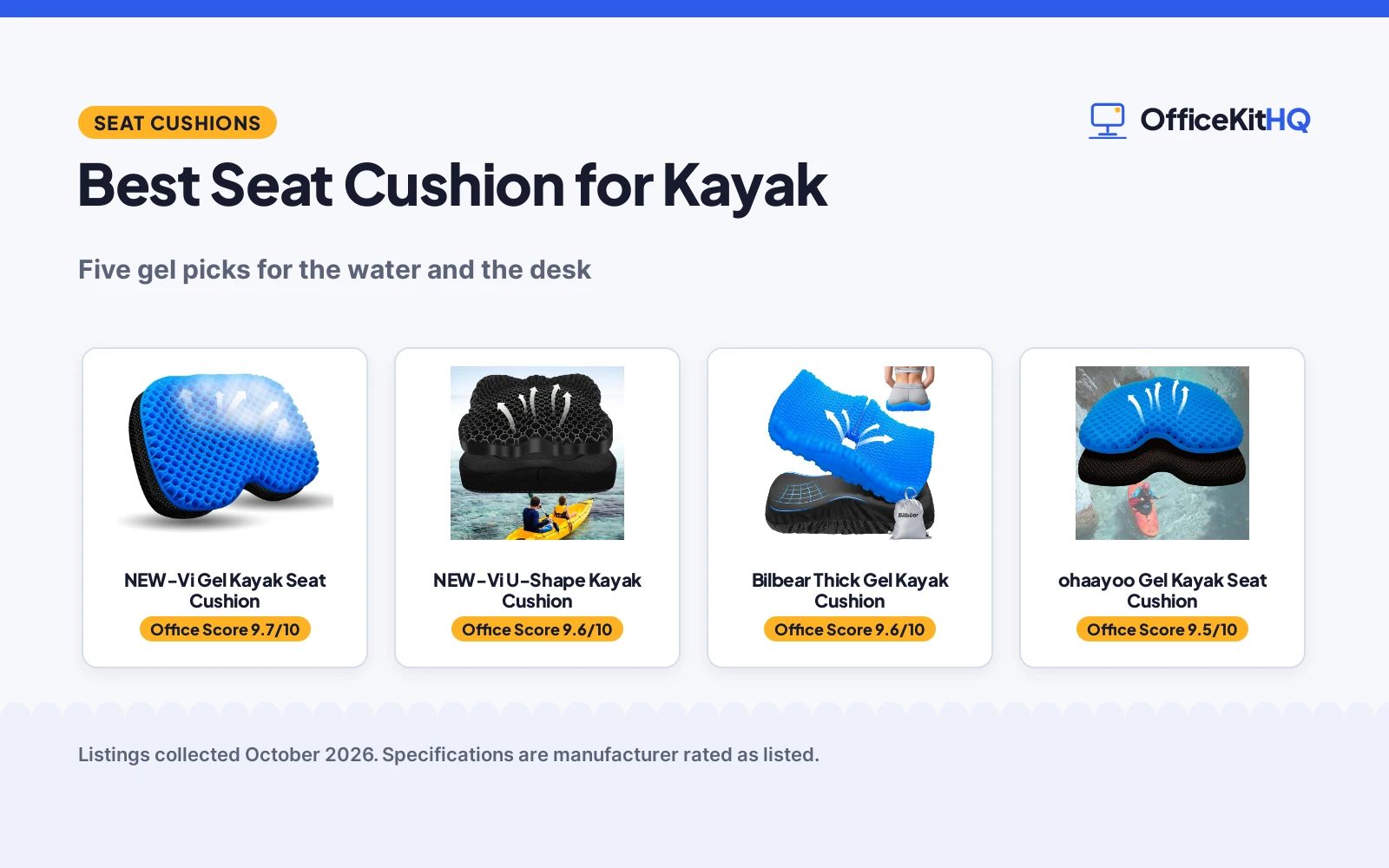 Best Seat Cushion for Kayak (2026): 5 Gel Picks Compared