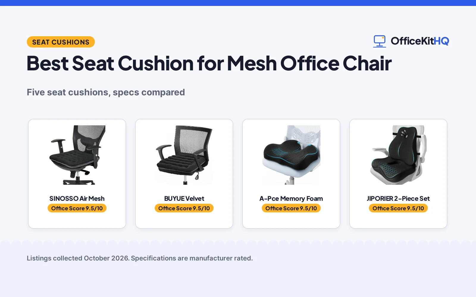 Best Seat Cushion for Mesh Office Chair: 5 Compared