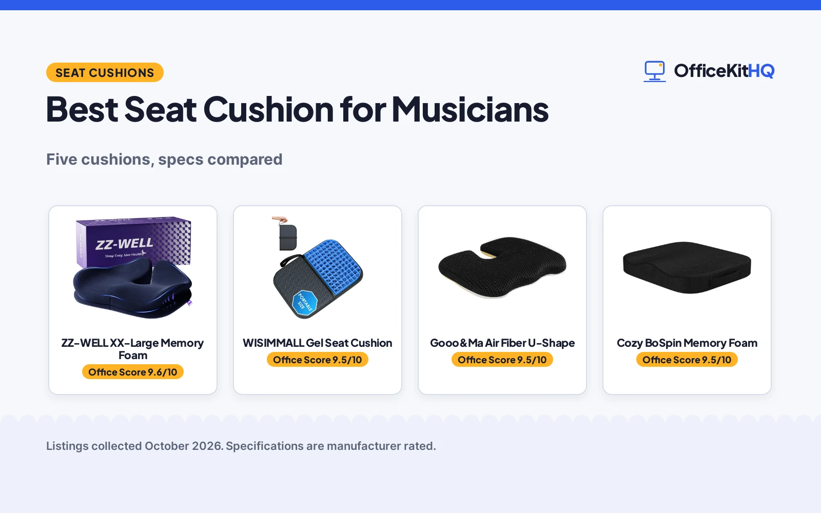 Best Seat Cushion for Musicians (2026): 5 Picks Compared