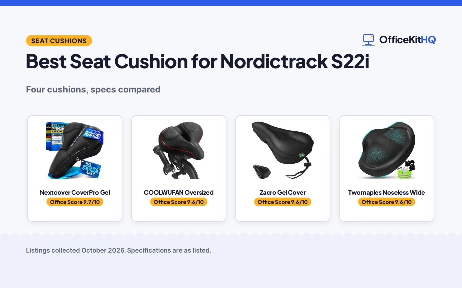 Best Seat Cushion for Nordictrack S22i (2026): 4 Compared