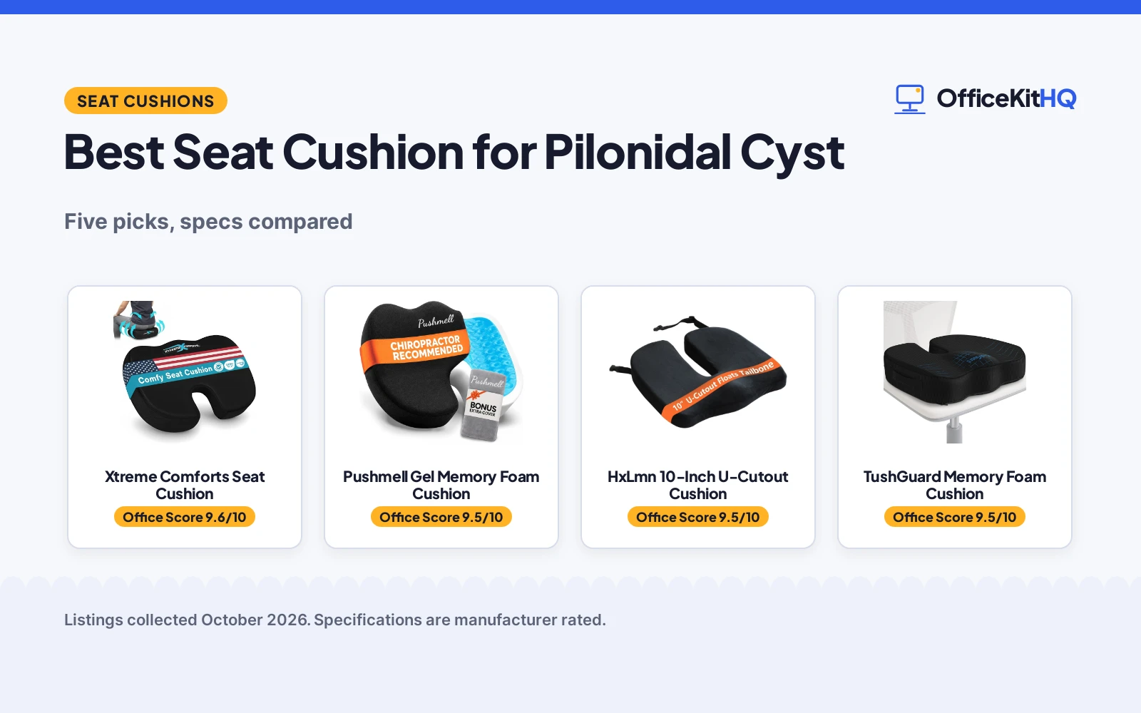 Best Seat Cushion for Pilonidal Cyst (2026): 5 Compared