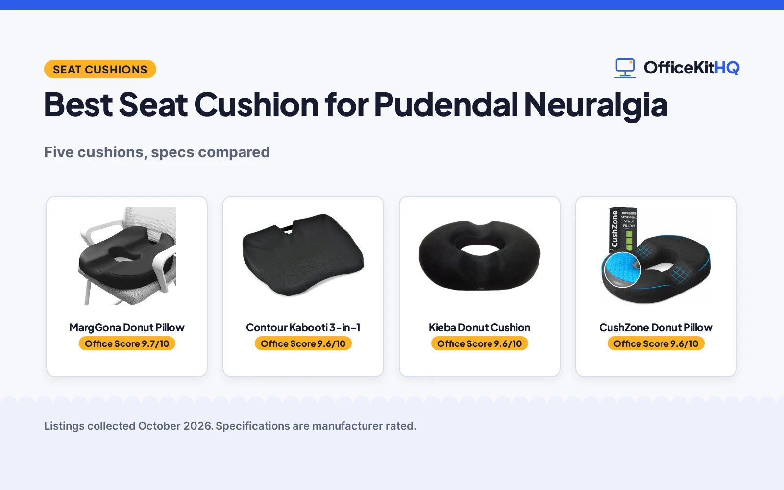 Best Seat Cushion for Pudendal Neuralgia (2026): 5 Compared