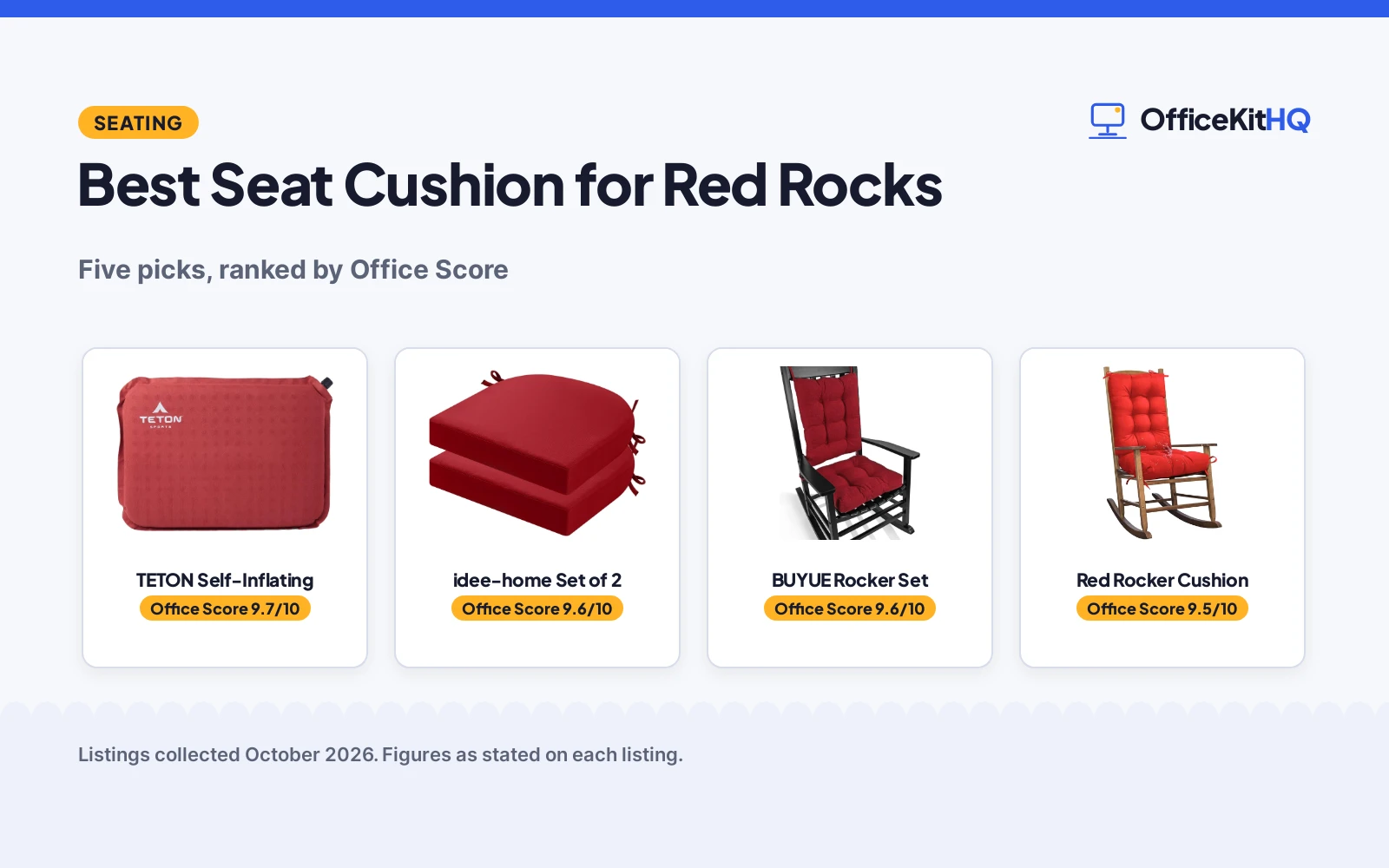 Best Seat Cushion for Red Rocks (2026): 5 Compared