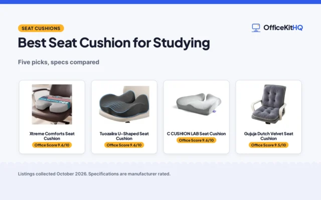 Best Seat Cushion for Studying: 5 Picks Compared
