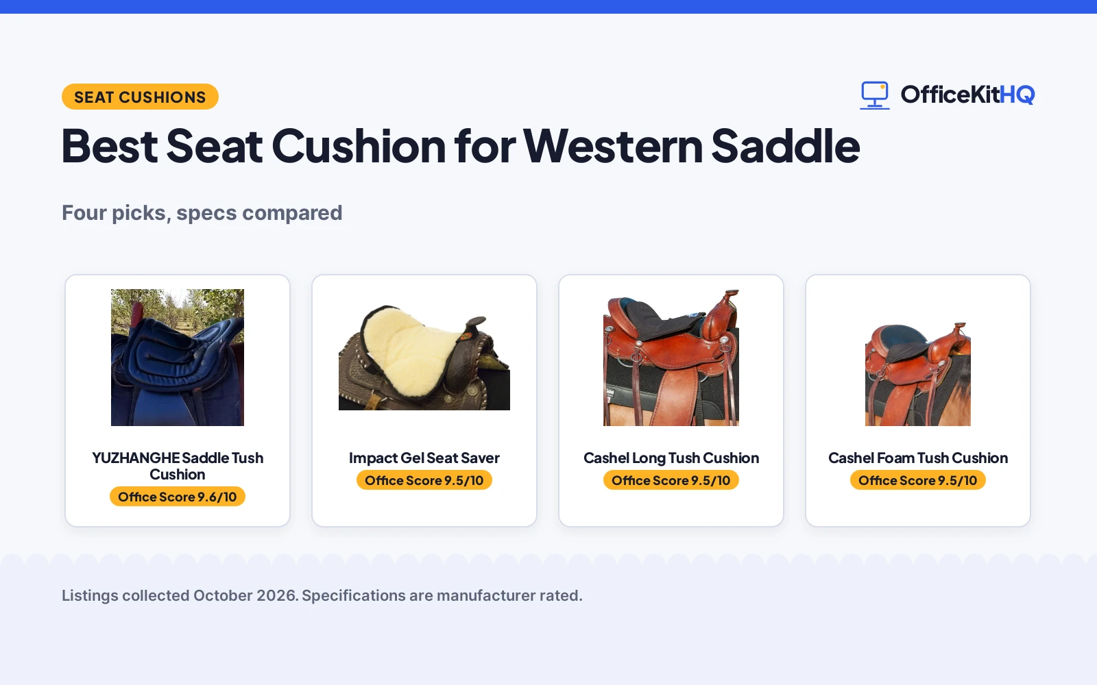 Best Seat Cushion for Western Saddle (2026): 4 Compared