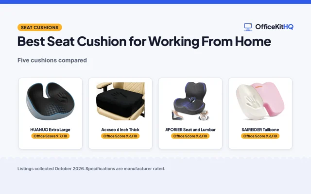Best Seat Cushion for Working From Home (2026): 5 Compared